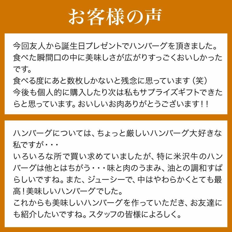 米沢牛１００％ハンバーグ  140g5枚　【冷凍便】